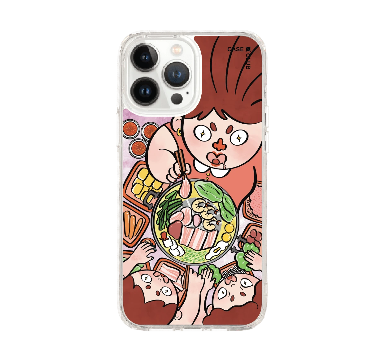 iphone 12/ 13 pro max clear case moo kra ta